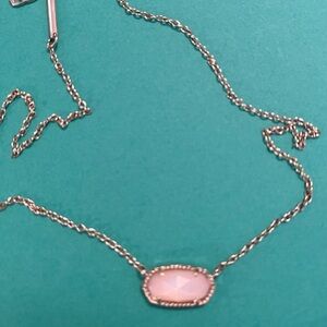 Kendra Scott Elisa Pendant Necklace for Women Gold-Plated with Rose Quartz